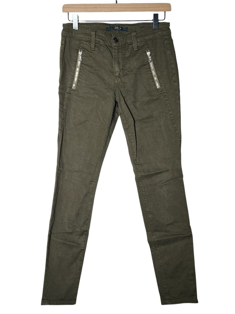 Joe's Jeans army green skinny leg jeans size 26 B95